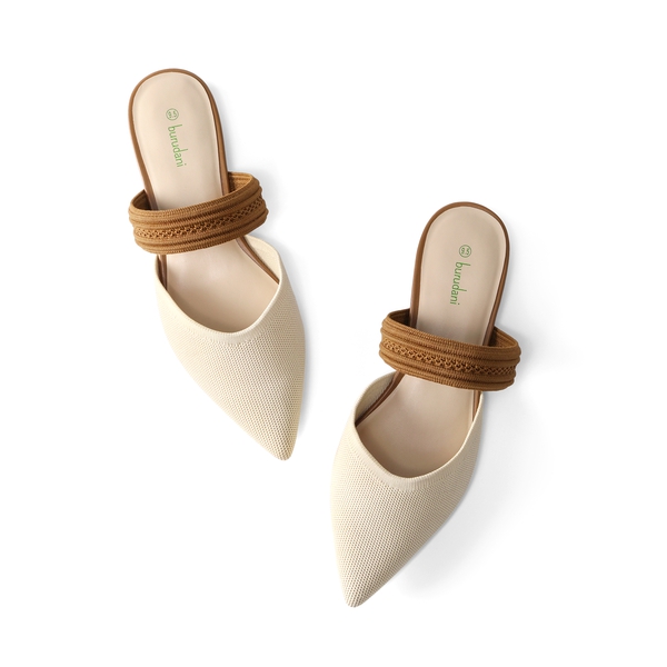 Classic Pointed Toe Flat Mules - APRICOT - 3