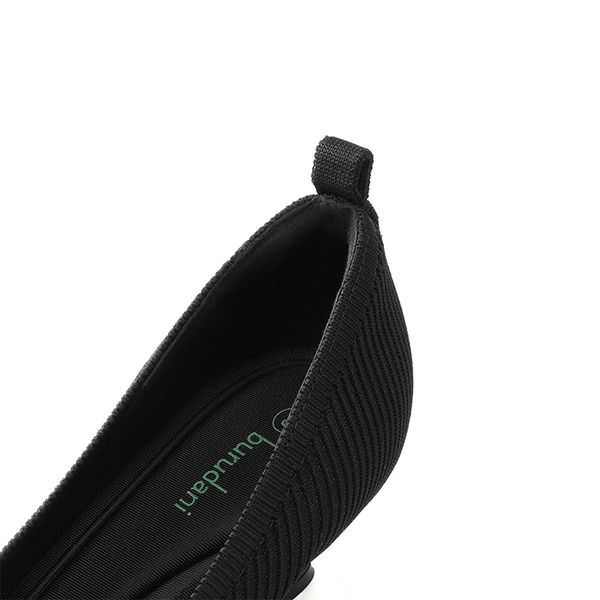 Comfortable Knitted Kitten Heels - BLACK - 4