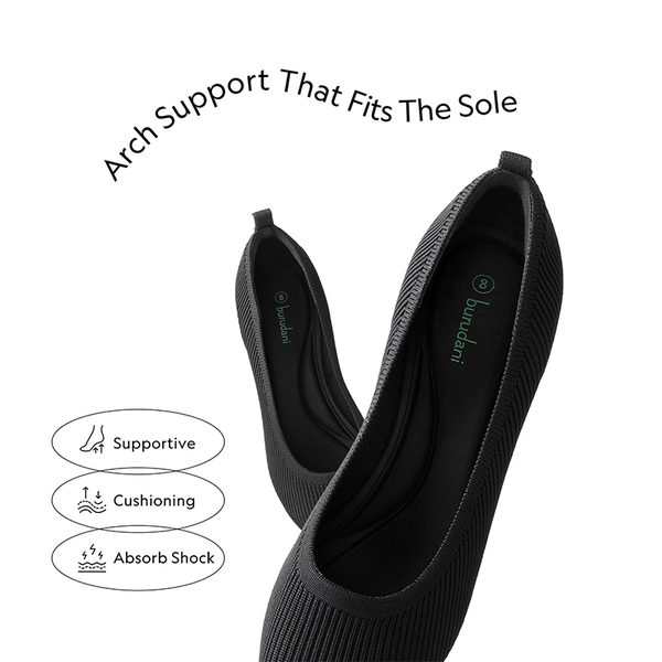Comfortable Knitted Kitten Heels - BLACK - 2