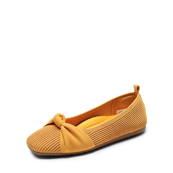 Machine Washable Knit Bow Flats - YELLOW -  0