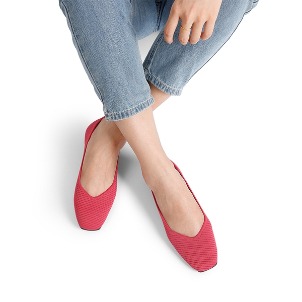 Machine Washable Arch Support Flats - RED - 1