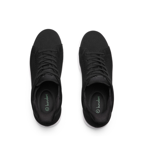 Water-Resistant Slip-On Knit Sneakers - BLACK - 3