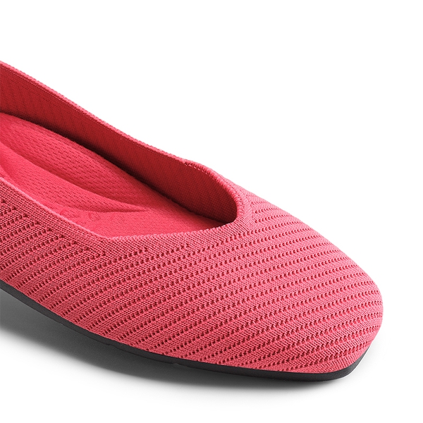 Machine Washable Arch Support Flats - RED - 7