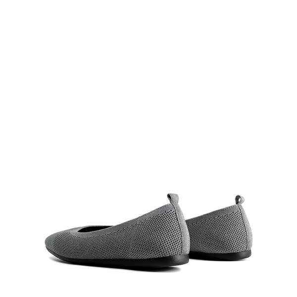 Breathable & Comfortable Square-Toe Flats  - GREY - 5