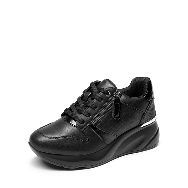 Platform Wedge Sneakers - ALL BLACK -  0