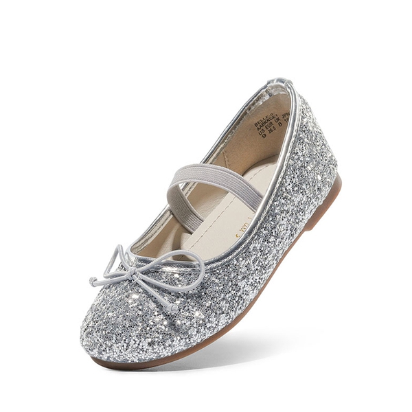 Girl's Ballerina Flat Shoes - SILVER -  0