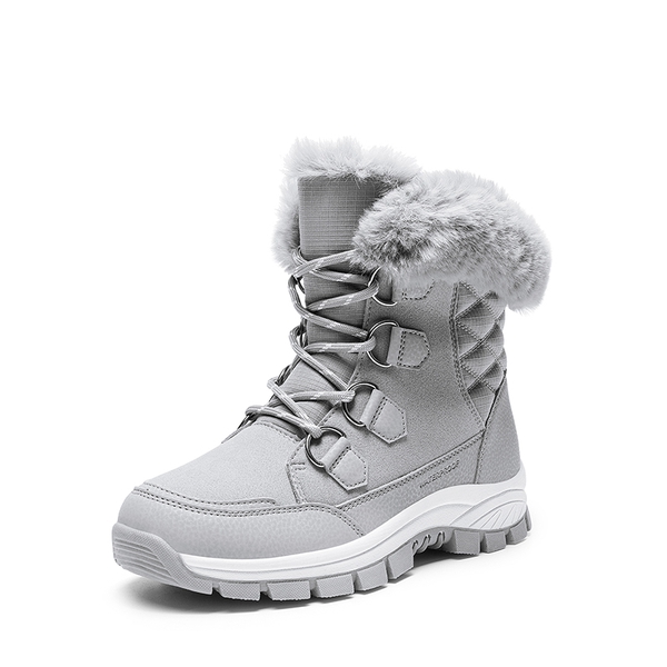 Non-Slip Cozy Outdoor Snow Boots - LIGHT GREY -  0