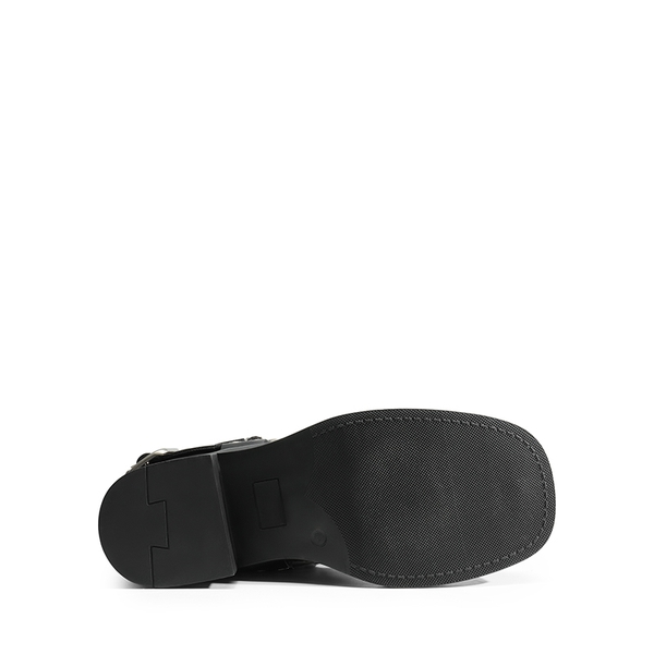 Knee-high Motorcycle Boots - BLACK - 4