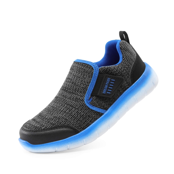 Kids Scuff-Resistant Toe Comfortable Running Shoes - BLACK/GREY/ROYAL -  0