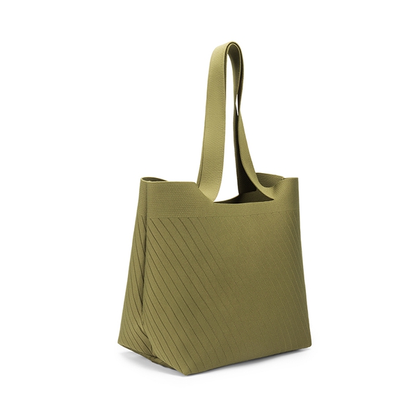 Sustainable Knitted Tote Bag - ARMY GREEN - 1