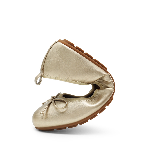 Foldable Bowknot Lightweight Flats - GOLD - 7