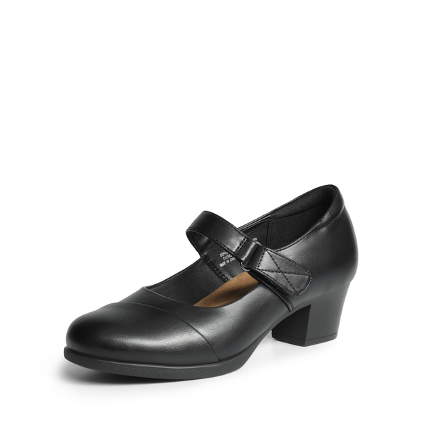 Arch Support Block Mary Jane Pumps - BLACK -  0