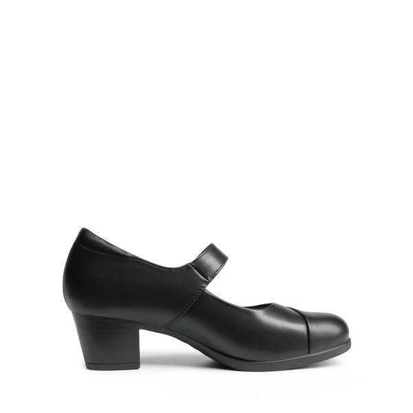 Arch Support Block Mary Jane Pumps - BLACK - 1