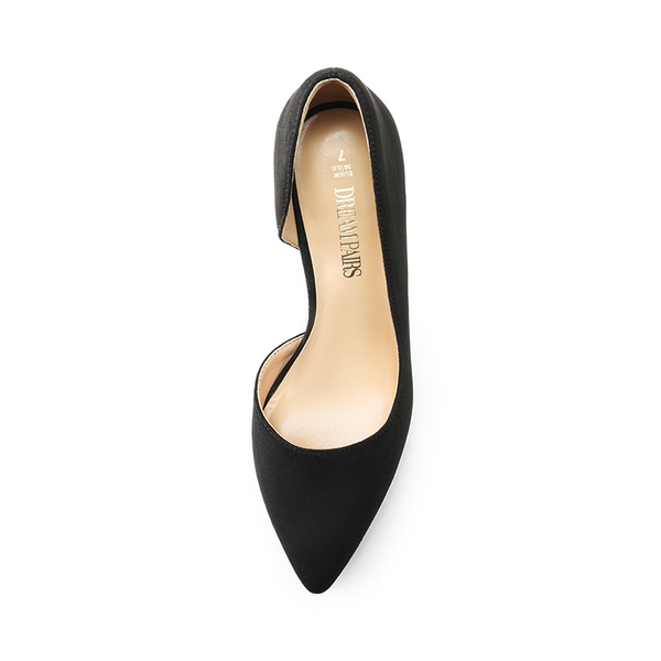 Pointed Toe Stiletto D'Orsay Pumps - BLACK-SUEDE - 2