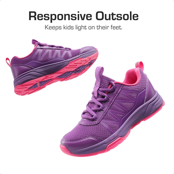 Boys' & Girls' Lightweight Running Shoes - PURPLE - 3