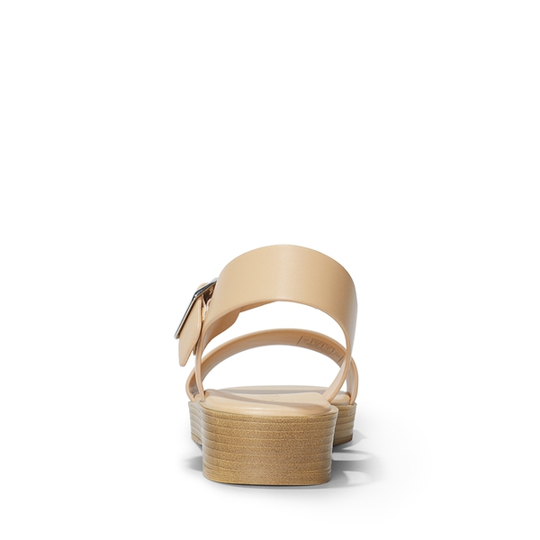 Single Strap Flatform Sandals  - NUDE - 4