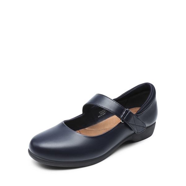 Mary Jane Non-Slip Comfortable Flats - NAVY -  0