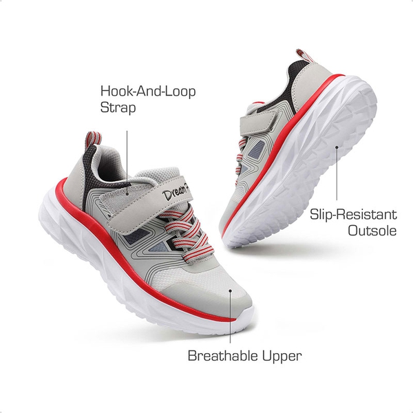 Boys & Girls Lightweight Non-Slip Sneakers - GREY - 2