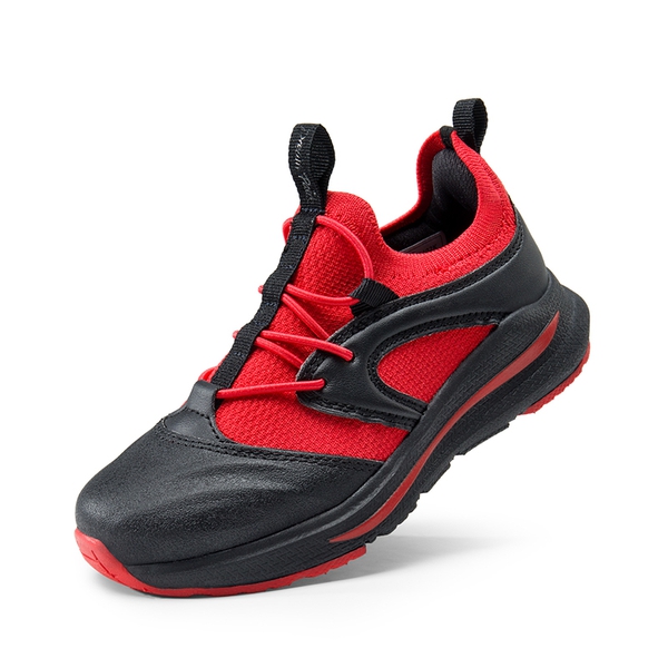 Kids Lightweight Slip on Sneakers - RED/BLACK -  0