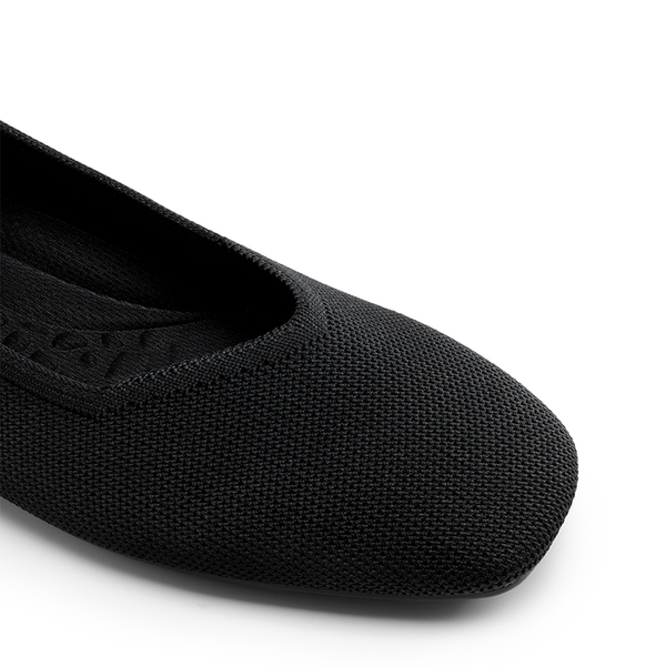 Arch Support Knit Flats-change - BLACK - 8