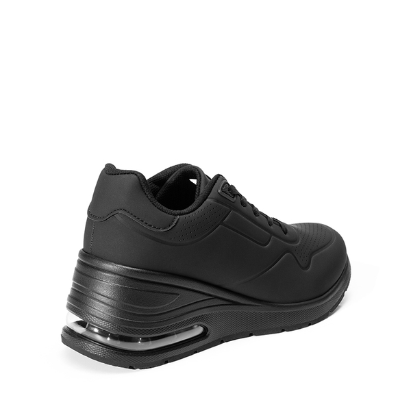 MAX Lace Up Air Cushion Platform Fashion Sneakers - BLACK - 2