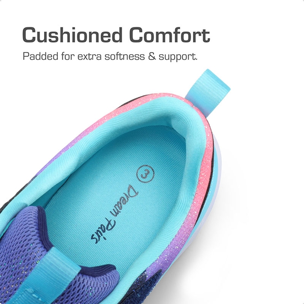 Holographic Detail Running Shoes - PURPLE/RAINBOW - 4