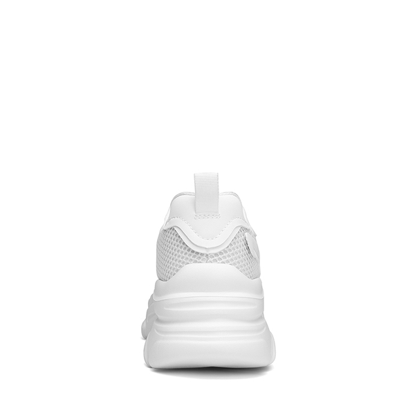 JAXON Platform Lace Up Fashion Sneakers - WHITE - 4