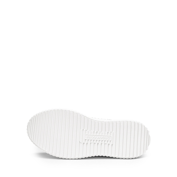 ARCH Tweed-Effect Platform Fashion Sneakers  - WHITE-RHINESTONE - 5