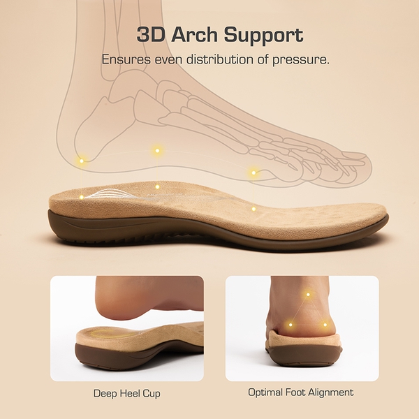 Arch Support Casual Slide Sandals - TAN - 7