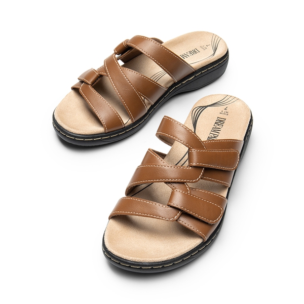 Arch Support Casual Slide Sandals - TAN - 6