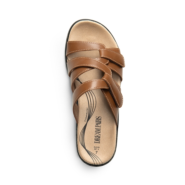 Arch Support Casual Slide Sandals - TAN - 4