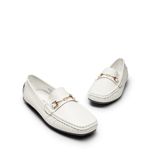 Flexible Casual Penny Loafers - WHITE - 6