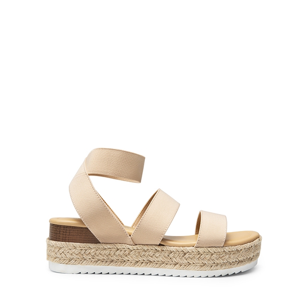 Espadrille Stretchy Straps Sandals - NUDE - 3