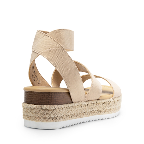 Espadrille Stretchy Straps Sandals - NUDE - 4
