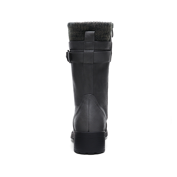 Winter Mid Calf Riding Boots - GREY - 2