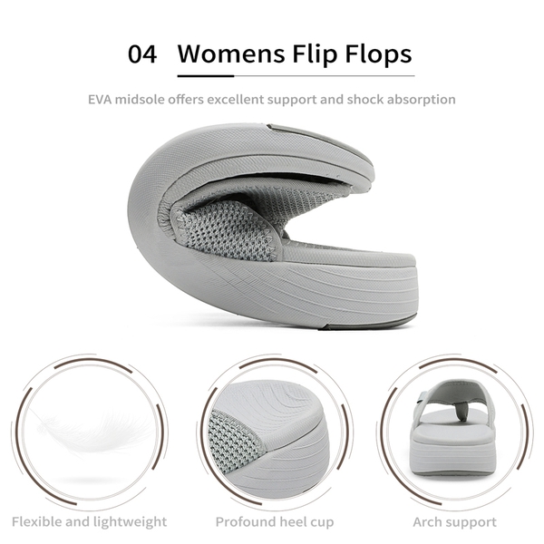 Flip Flop Slippers - GREY - 4