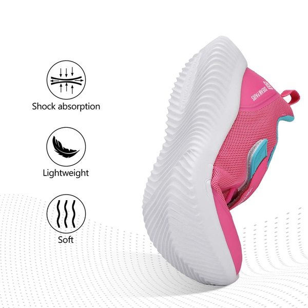 Breathable And Lightweight Kids Running Sneakers - FUCHSIA - 1