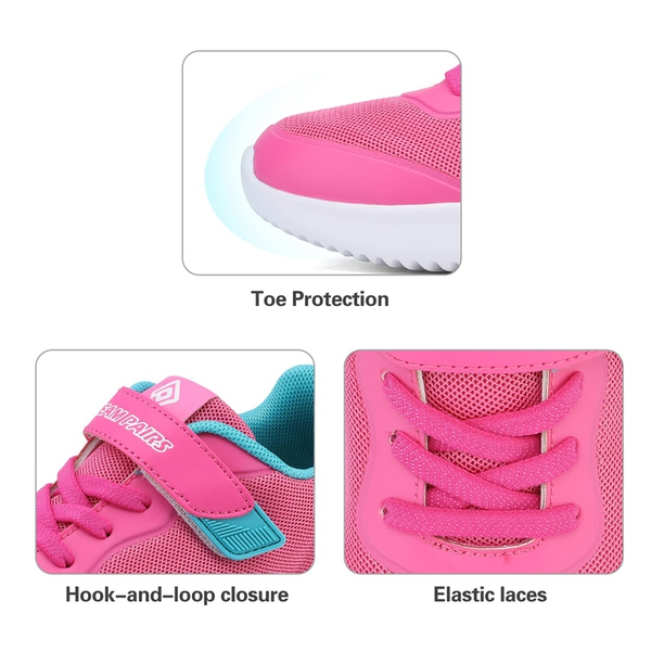 Breathable And Lightweight Kids Running Sneakers - FUCHSIA - 3