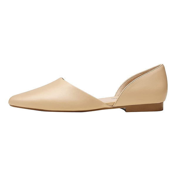 Pointed-Toe Slip on Flats - NUDE - 2