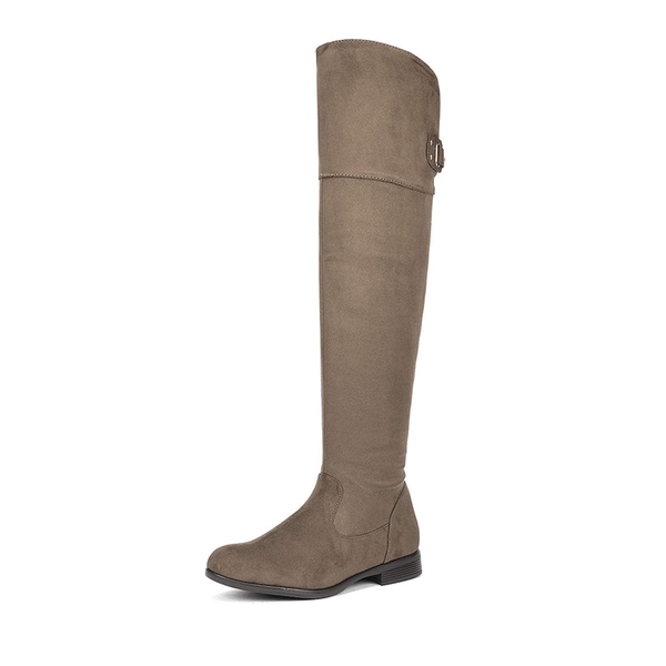 Over The Knee Riding Boots - KHAKI -  0