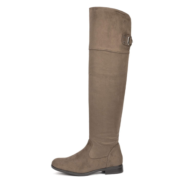 Over The Knee Riding Boots - KHAKI - 3