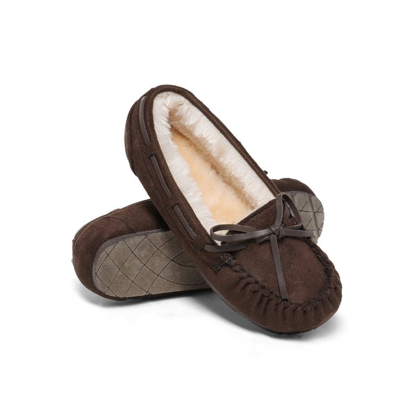 Boys & Girls Faux Fur Slippers - BROWN - 4