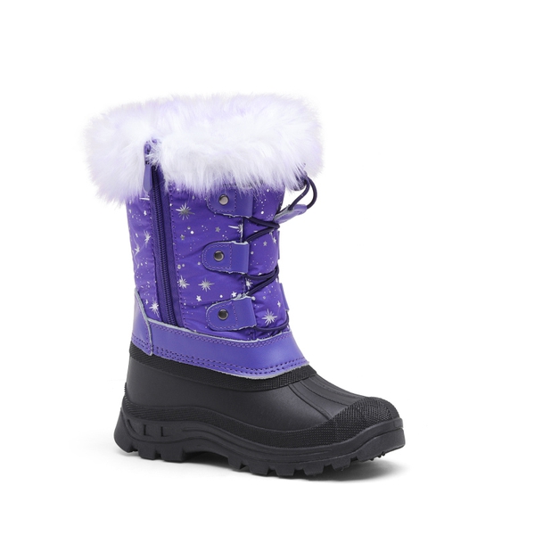 Boys & Girls Waterproof Snow Boots - PURPLE - 3