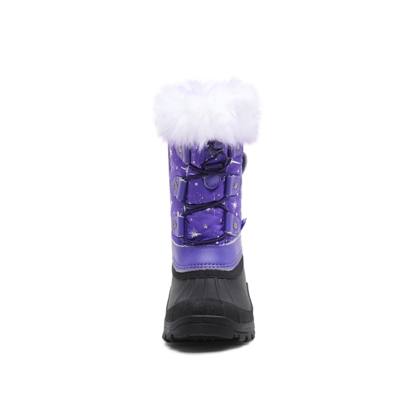 Boys & Girls Waterproof Snow Boots - PURPLE - 4