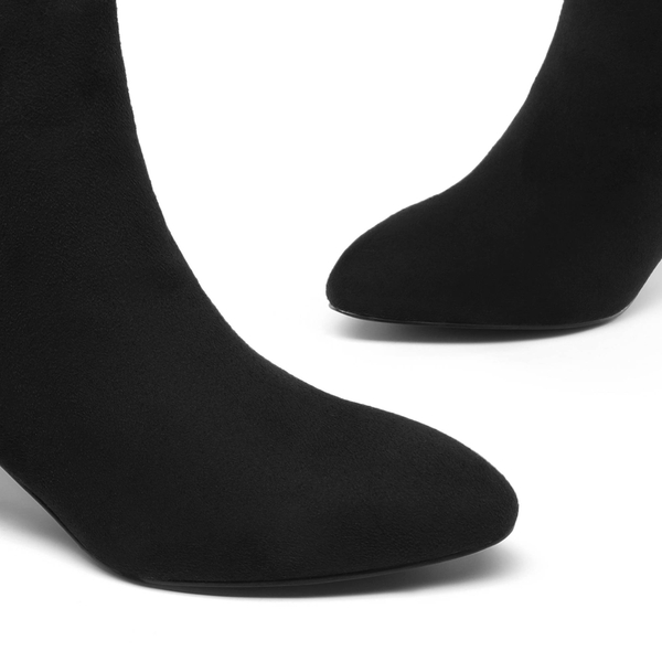 Stiletto Heeled Chelsea Boots - BLACK - 4