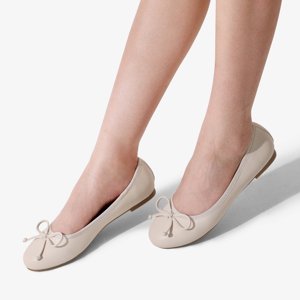 Classic Comfort Ballet Flats - BEIGE - 1
