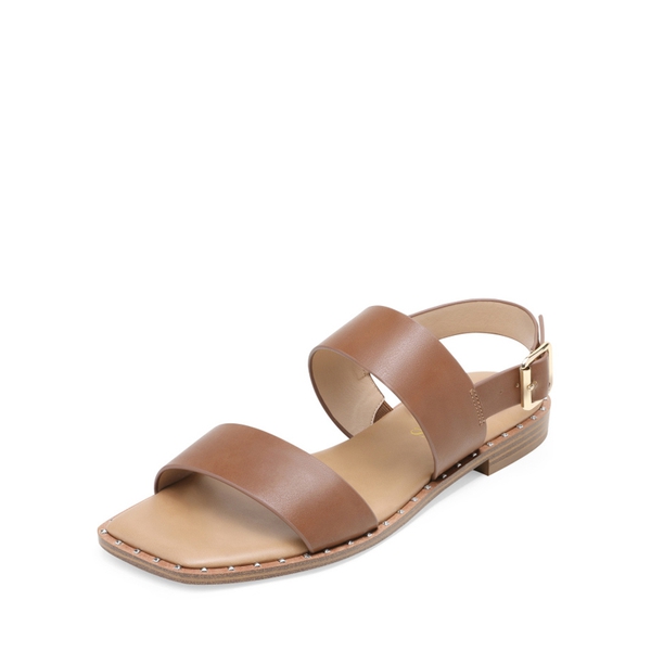 Casual Open Toe Flat Sandals - TAN -  0