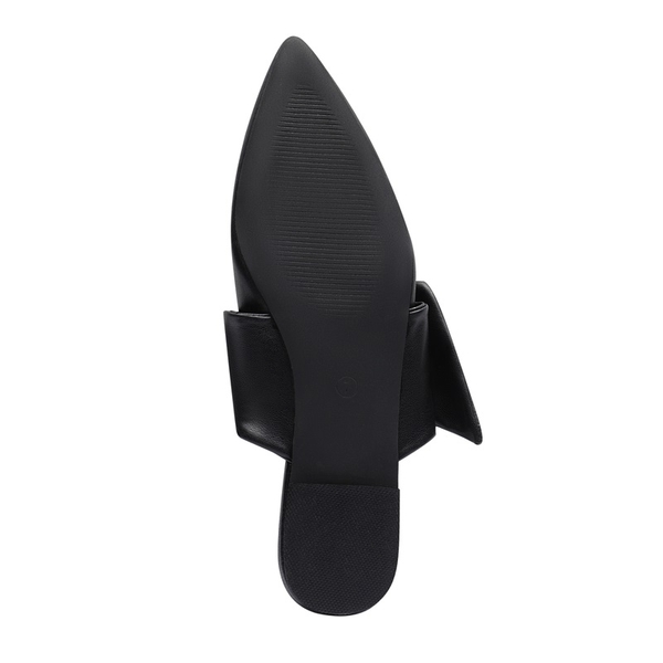 Bow Slip On Mules - BLACK - 4