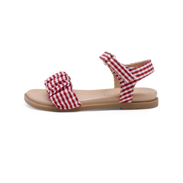 Girls Open-toe Princess Flat Sandals - RED - 1