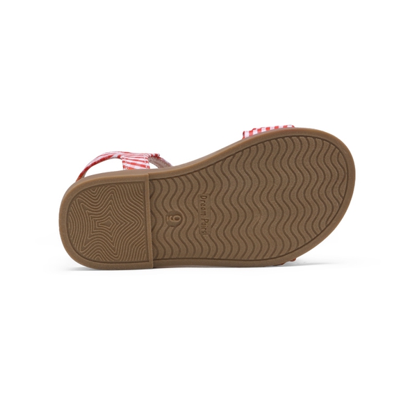 Girls Open-toe Princess Flat Sandals - RED - 5